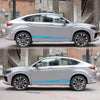 2 PCS/Set D-707 Striped Totem Pattern Car Modified Decorative Sticker(Blue)