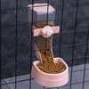Pink Hanging Cat Feeder & Automatic Waterer Set | Detachable & Easy Clean