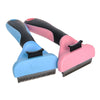Small Blue Double-Sided Pet Comb - Steel Dematting & Grooming Comb for Cats & Dogs