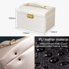 Simple Portable Jewelry Box Earrings Ring Storage Consolidation Box with Drawers, Size : 17.5 x 14 x 13cm(black)