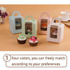 50 Pieces Muffin Cup Cake Box Portable Window Cake Packaging Box(Light Green)