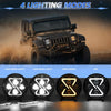 7 Inch 8-shaped Gradient Angel Eye Car Headlights For Wrangler(R15)