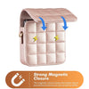 For Samsung Galaxy Z Flip6 BFB04 Plaid Crossbody Fold Phone Bag(Rose Gold)