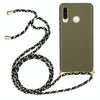 For Huawei P30 Lite Wheat Straw Material + TPU Protective Case with Lanyard(Army Green)