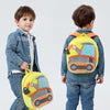 3D Cartoon Trucks Cars Plush Kids Backpack Children School Bags(Lifting Machine)