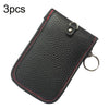 Leather RFID Car Key Signal Blocker Pouch (3 Pack)