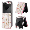 For Samsung Galaxy Z Flip5 Printed Double Buckle RFID Anti-theft Phone Case(Dried Flower World)