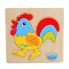 Children Educational Toy Wooden Cartoon Jigsaw Puzzle(Rooster)