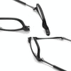 Portable Magnetic Hanging Neck Retractable Reading Glasses +125(Black Frame Red Legs)