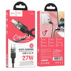 hoco U129 Spirit 1.2m PD27W USB-C / Type-C to 8 Pin Transparent Charging Data Cable(Black)