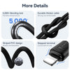 USAMS US-SJ694 USB to 8 Pin 2.4A Striped Fast Charge Data Cable, Length:2m(Black)