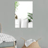 4pcs 20cm x 13cm Right Angle Models Rectangle Acrylic Mirror Stereo Wall Stickers(Black)