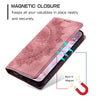 For Samsung Galaxy A36 Totem Embossed Magnetic Leather Phone Case(Rose Gold)