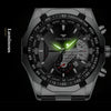 FNGEEN S001 Men Waterproof Watch Calendar Watch(Black Steel Blue Surface)