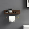 20cm Beech Wood Wall-Mounted Paper Towel Rack Bathroom Shelf Roll Tissue Holder