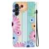For Samsung Galaxy A34 5G Crystal Texture Colored Drawing Leather Phone Case(Sunflowers)