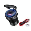 Car Motorcycle Ship Modified USB Charger Waterproof PD + QC3.0 Fast Charge, Model: Blue Light With 60cm Line