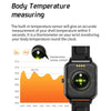 MX7 1.69 inch IPS Touch Screen IP68 Waterproof Smart Watch, Support Sleep Monitoring / Heart Rate Monitoring / Bluetooth Call / Body Temperature Monitoring(Black)