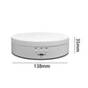 13.8cm USB Charging Smart 360 Degree Rotating Turntable Display Stand Video Shooting Props Turntable for Photography, Load 3kg(White)