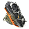 1 Pair 19 Teeth Anti-Slip Ice Gripper Hiking Climbing Chain Shoes Covers, Size:L(Orange)