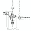 C57310 Metal Pendulum Spiral Cone Necklace Divination Spiral Cone Pendant(Bronze)