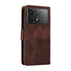 For Redmi K70 / K70 Pro Embossed Rhombus Starry Leather Phone Case(Brown)