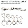 Stainless Steel Swivel Single Hook Pet Leash Hook, Specification: 65mm