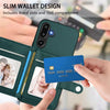 For Samsung Galaxy M16 5G / F16 5G Button Card Bag RFID Anti-theft Phone Case(Green)