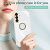 For Samsung Galaxy A36 5G XINLI Straight Edge 6D Electroplate TPU Phone Case with Ring Holder(Mint Green)