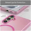 For Samsung Galaxy S24 FE 5G MagSafe Frosted Translucent TPU + PC Full Coverage Phone Case(Pink)