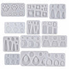 5pcs DIY Crystal Epoxy Earrings Silicone Mold Pendant Jewelry Mold, Spec: Big Water Drop