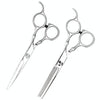 2pcs / Set Professional Hair Cutting Thinning Scissor Hairdressing Flat Shear Scissors Kit(Gold Silver)