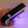 Handheld Blacklight UV Lamp & LED Flashlight, Verify Hidden Security Features On banknotes and Passport(Black)