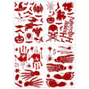 Halloween Decorations PVC Creative Blood-printed Wall Stickers Window Stickers, Size: 25*30cm, Random Style Delivery