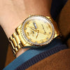 FNGEEN S888 Men Local Non Mechanical Solid Belt Watch Luminous Quartz Watch(Full Gold White Surface)