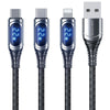 WK WDC-166i 6A 8 Pin Intelligent Digital Display Charging Data Cable, Length: 1m
