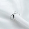 Sterling Silver Simple Cross Open Ring Jewelry