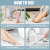 Foot Washing Brush Dry and Wet Toe Cleaning and Anti-Itch Brush, Style: Long Bristle(Lake Blue Gray)