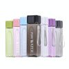 500ml Simple Square Mug Portable Leak-Proof Plastic Cup Sports Camping Bottle(Grey)