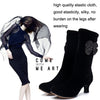 Autumn/Winter Latin Dance Shoes With Soft Velvet-Soled Mid-Heel Ankle Boots, Size: 39(Black Velvet)