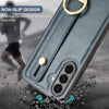 For Samsung Galaxy A36 5G Wristband Leather Back Phone Case(Blue)