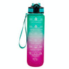 1000ml Gradient Space Cup Sports Bottle Bounce Lid Straw Cup(Blue and Red Gradient)