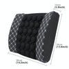 12V Four Season Chemical Fiber Wrapping Lumbar Seat Relaxation Waist Support Cushion for Car Office Family (White)