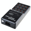 W-858 12A 12 Ports USB Fast Charging Dock Desktop Smart Charger AC100-240V, US Plug (Black)