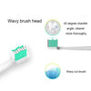 USB Wireless Charge Sonic Electric Toothbrush Adult Oral Hygiene Rechargeable Ultrasonic Tooth Brush with 4 Brush Heads (Green)