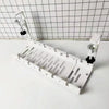Stretchable Under Desk Cable Management Tray Carbon Steel Cable Organizer Cable Storage Rack(White)