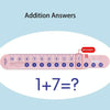 Montessori Math Decomposition Ruler Kindergarten Children Numbers Addition and Subtraction Arithmetic Enlightenment Teaching Aids, Length: 25.5cm(Pink)