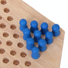 Traditional Hexagon Wooden Children Puzzle Checkers Family Game Set