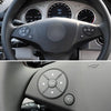 1 Pair Car Steering Wheel Switch Buttons Panel for Mercedes-Benz W204 2007-2014, Left Driving(Beige)