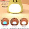 Cartoon LED Portable Night Light USB Rechargeable Plug-in Bedroom Bedside Lamp(Yellow)